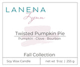 Twisted Pumpkin Pie  |  All Natural Soy Wax Candle