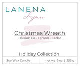 Christmas Wreath  |  All Natural Soy Wax Candle