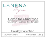 Home for Christmas  |  All Natural Soy Wax Candle