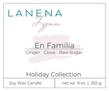 En Familia  |  All Natural Soy Wax Candle